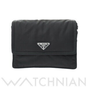 Prada Padded Quilted Shoulder Bag Black